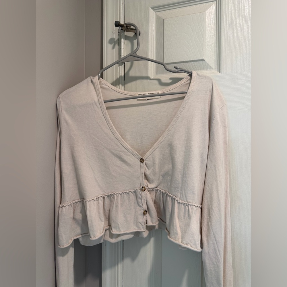 Cream urban outfitters top